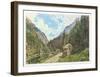 The Valley Anlauftal near Gastein, Salzburg-Rudolph von Alt-Framed Collectable Print