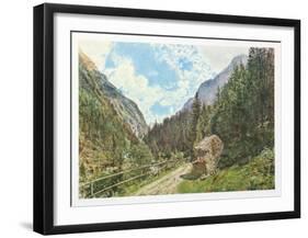 The Valley Anlauftal near Gastein, Salzburg-Rudolph von Alt-Framed Collectable Print