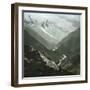 The Valley of Argentière and Chamonix, Seen from the Col De Balme Mountain Pass (Savoy)-Leon, Levy et Fils-Framed Photographic Print