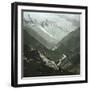 The Valley of Argentière and Chamonix, Seen from the Col De Balme Mountain Pass (Savoy)-Leon, Levy et Fils-Framed Photographic Print