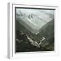 The Valley of Argentière and Chamonix, Seen from the Col De Balme Mountain Pass (Savoy)-Leon, Levy et Fils-Framed Photographic Print