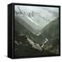 The Valley of Argentière and Chamonix, Seen from the Col De Balme Mountain Pass (Savoy)-Leon, Levy et Fils-Framed Stretched Canvas