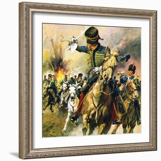 The Valley of Death - the Charge of the Light Brigade-English School-Framed Giclee Print