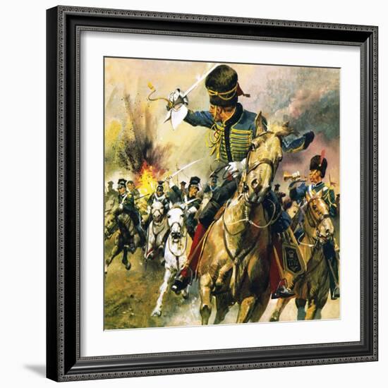 The Valley of Death - the Charge of the Light Brigade-English School-Framed Giclee Print