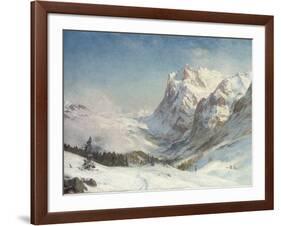 The Valley of Grindelwald, Winter, 1916 (Oil on Canvas)-Ernest Albert Waterlow-Framed Giclee Print