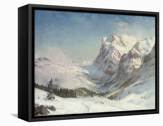 The Valley of Grindelwald, Winter, 1916 (Oil on Canvas)-Ernest Albert Waterlow-Framed Stretched Canvas