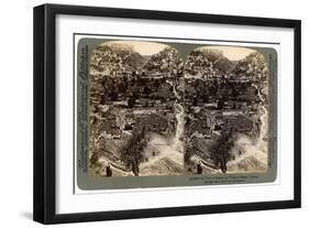 The Valley of Kedron and the Village of Siloam, Outside the Wall of Jerusalem, Palestine, 1896-Underwood & Underwood-Framed Giclee Print