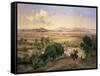The Valley of Mexico from the Low Ridge of Tacubaya, 1894-Jose Velasco-Framed Stretched Canvas