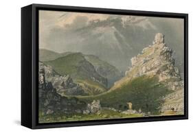 The Valley of Rocks, Near Linton, Devonshire, 1831-Joseph Wilson Lowry-Framed Stretched Canvas