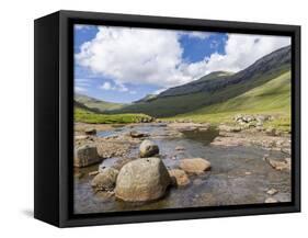 The valley of Saksun. Denmark, Faroe Islands-Martin Zwick-Framed Stretched Canvas