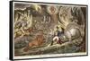 'The Valley of the Shadow of Death' by James Gillray, 1808-null-Framed Stretched Canvas