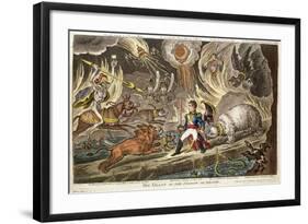 'The Valley of the Shadow of Death' by James Gillray, 1808-null-Framed Giclee Print