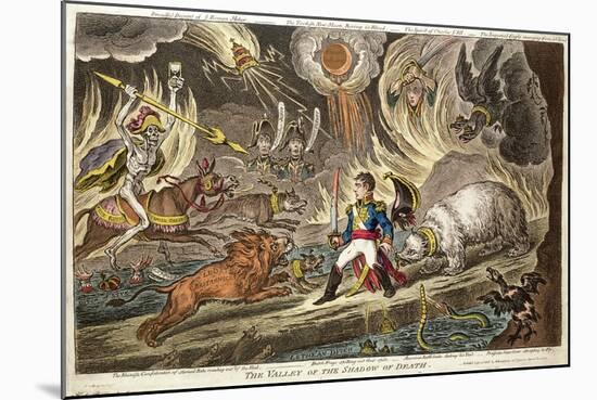 'The Valley of the Shadow of Death' by James Gillray, 1808-null-Mounted Giclee Print