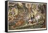 'The Valley of the Shadow of Death' by James Gillray, 1808-null-Framed Stretched Canvas