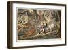 'The Valley of the Shadow of Death' by James Gillray, 1808-null-Framed Giclee Print