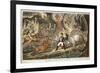 'The Valley of the Shadow of Death' by James Gillray, 1808-null-Framed Giclee Print