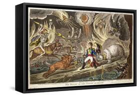 'The Valley of the Shadow of Death' by James Gillray, 1808-null-Framed Stretched Canvas