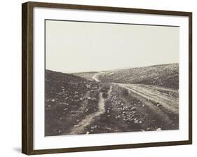 The Valley of the Shadow of Death (vallée de l'ombre et de la mort)-Roger Fenton-Framed Giclee Print