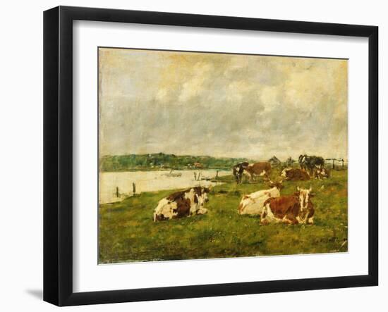 The Valley of the Touques, 1887-Eugène Boudin-Framed Giclee Print