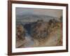 The Valley of the Washburn, Otley Chevin in the Distance-J. M. W. Turner-Framed Giclee Print