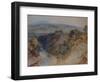 The Valley of the Washburn, Otley Chevin in the Distance-J. M. W. Turner-Framed Giclee Print