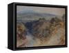 The Valley of the Washburn, Otley Chevin in the Distance-J. M. W. Turner-Framed Stretched Canvas