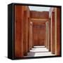 The valley temple of the pyramid of Khephren-Werner Forman-Framed Stretched Canvas
