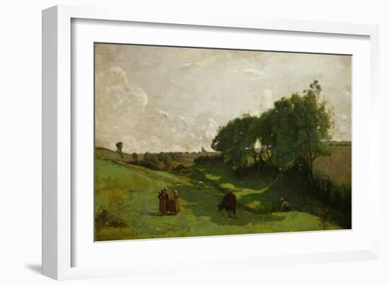 The Valley-Jean-Baptiste-Camille Corot-Framed Giclee Print