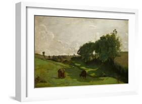 The Valley-Jean-Baptiste-Camille Corot-Framed Giclee Print