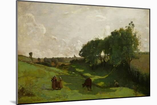 The Valley-Jean-Baptiste-Camille Corot-Mounted Giclee Print