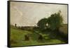 The Valley-Jean-Baptiste-Camille Corot-Framed Stretched Canvas