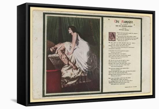 The Vampire by Rudyard Kipling-Edward Burne-Jones-Framed Stretched Canvas
