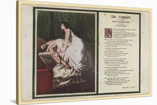 The Vampire by Rudyard Kipling-Edward Burne-Jones-Stretched Canvas