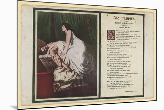 The Vampire by Rudyard Kipling-Edward Burne-Jones-Mounted Giclee Print