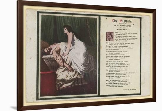 The Vampire by Rudyard Kipling-Edward Burne-Jones-Framed Giclee Print