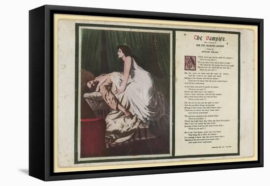 The Vampire by Rudyard Kipling-Edward Burne-Jones-Framed Stretched Canvas