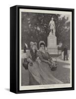 The Vandyck Statue, Place De Musee, Antwerp-null-Framed Stretched Canvas