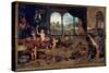 The Vanity of Human Life. Allegory (Oil on Canvas)-Jan the Elder Brueghel-Stretched Canvas