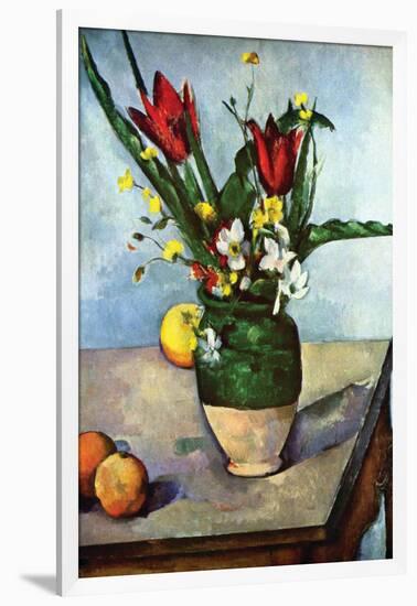 The Vase of Tulips, c. 1890-Paul Cézanne-Framed Art Print