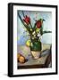 The Vase of Tulips, c. 1890-Paul Cézanne-Framed Premium Giclee Print