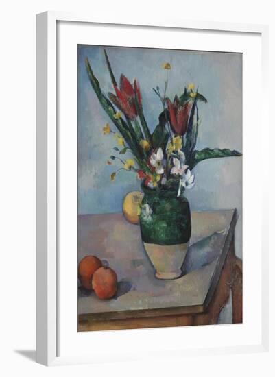 The Vase of Tulips, c. 1890-Paul Cézanne-Framed Giclee Print