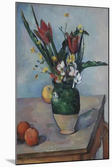 The Vase of Tulips, c. 1890-Paul Cézanne-Mounted Giclee Print