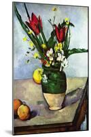 The Vase of Tulips, c. 1890-Paul Cézanne-Mounted Art Print