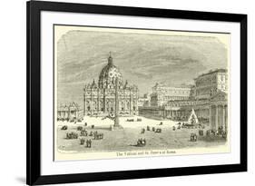 The Vatican and St Peter's at Rome-null-Framed Giclee Print