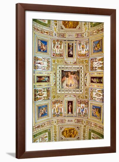 The Vatican Museums, Musei Vaticani, are the public art and sculpture museums in the Vatican Cit...-null-Framed Photographic Print