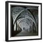 The Vaults in the Cellarium of Fountains Abbey, 12th Century-CM Dixon-Framed Photographic Print