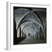 The Vaults in the Cellarium of Fountains Abbey, 12th Century-CM Dixon-Framed Photographic Print