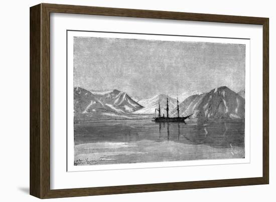 The 'Vega' at Anchor in Konyam Bay, Siberia, Russia, 1895-Armand Kohl-Framed Giclee Print