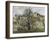 The Vegetable Garden with Trees in Blossom, 1877-Camille Pissarro-Framed Giclee Print