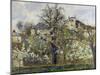 The Vegetable Garden with Trees in Blossom, 1877-Camille Pissarro-Mounted Giclee Print